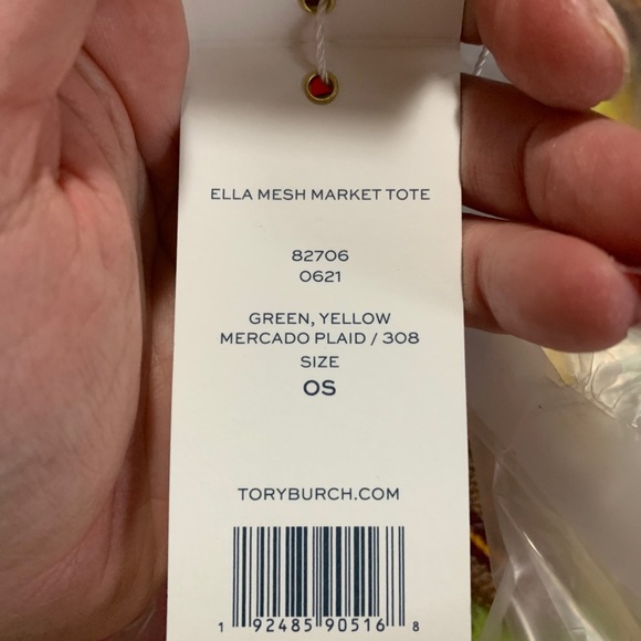 Authentic TORY BURCH Leather/Mesh Logo tote - Picture 13 of 14